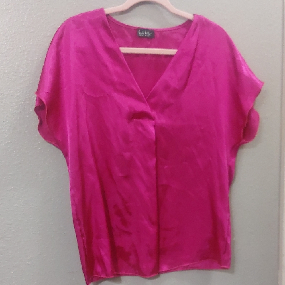 Nicole Miller Vibrant Fuchsia Blouse
